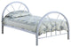 Contemporary Metal Twin Bed, White