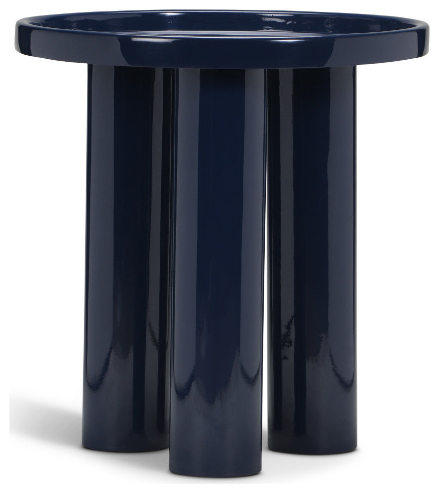 Eclat Sofia Enamel End Table Navy