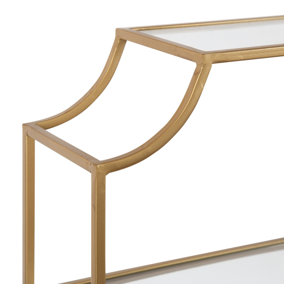 Ciel Tiered Wall Shelf, Gold 20x30