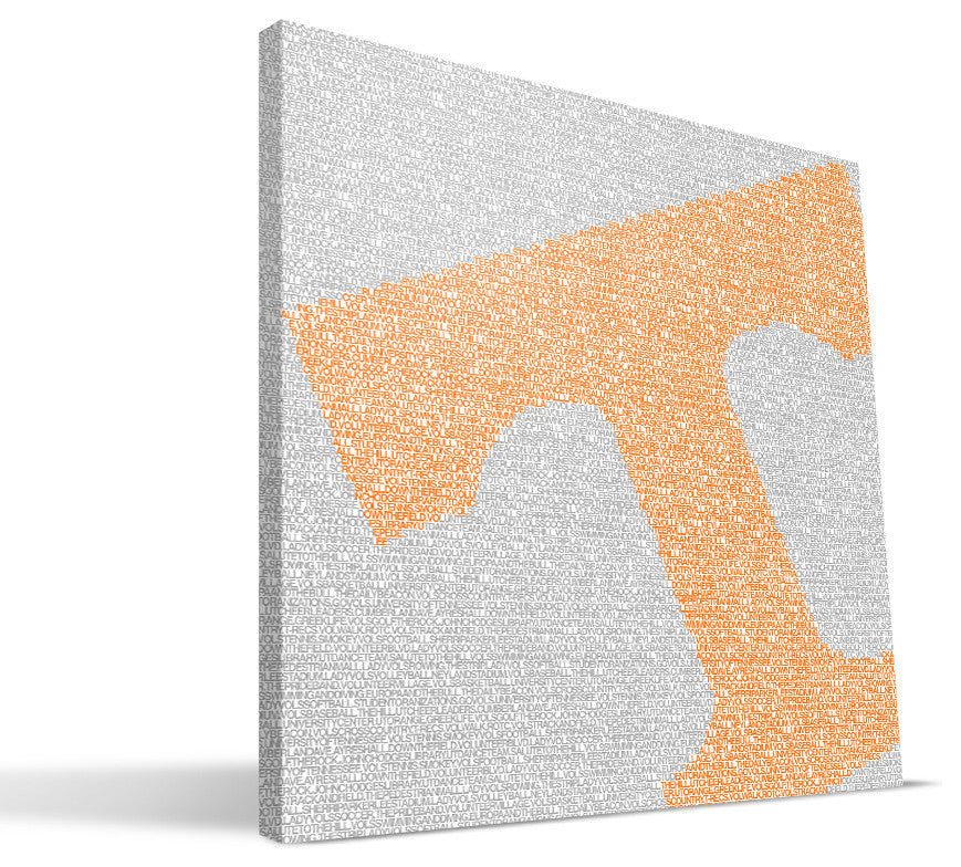 TEN Volunteers Typo Canvas Print, 16"x16"