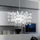 Fedra 1-Light Chandelier, Chrome, Glitter Glass and Clear Crystals
