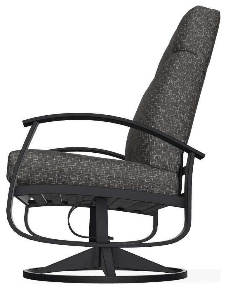 Belle Isle Cushion Deep Seat Outdoor Swivel Rocker, Hither Char/Black
