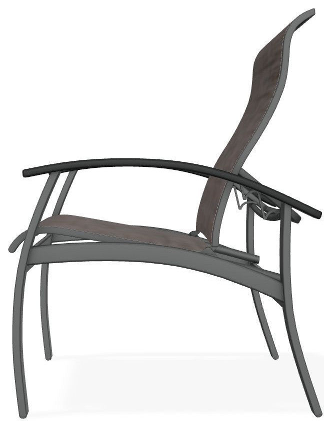 Belle Isle Sling Adjustable Outdoor Dining Chair, James/Graphite