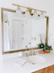 Ellis Framed Wall Mirror, Champagne Gold, 28"x60"