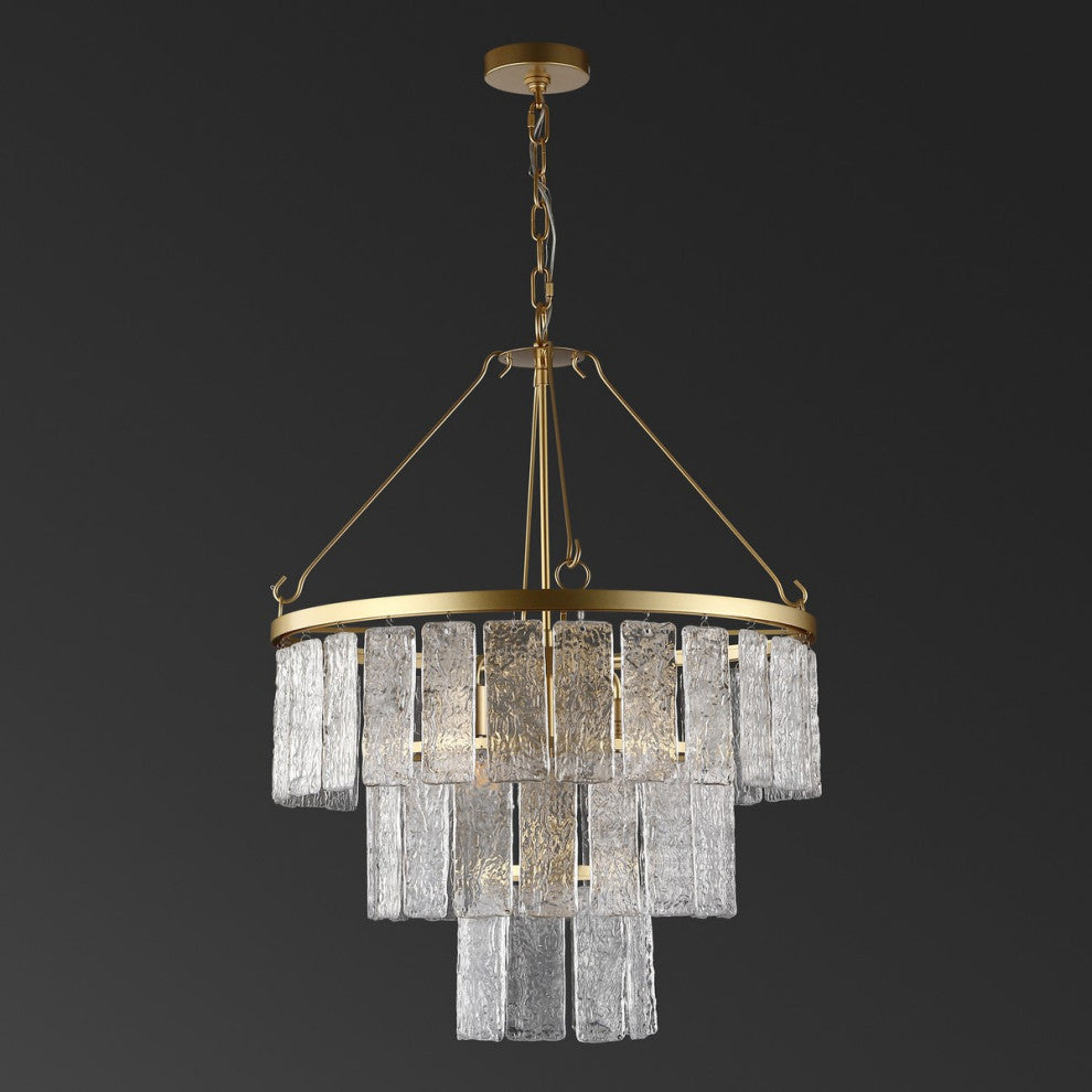 Safavieh Couture Marjory 3 Tier Chandelier Gold
