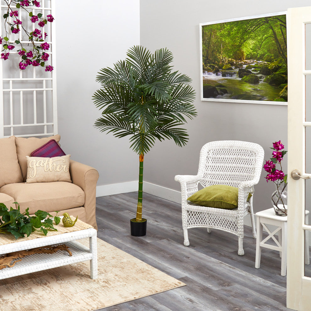 6 ft. Golden Cane Artificial Palm Tree