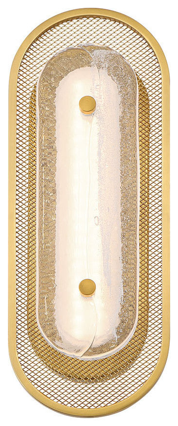 Tramore, Wall Sconce, 16", Gold, Silver Glass