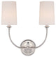 Libby Langdon for Crystorama Sylvan 2 Light Polished Nickel Sconce