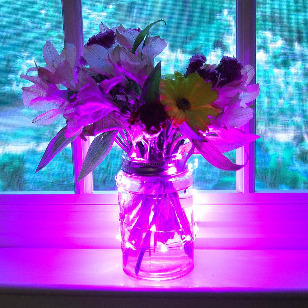 Battery Operated Waterproof Mini String 40-Light, Set of 2, Pink