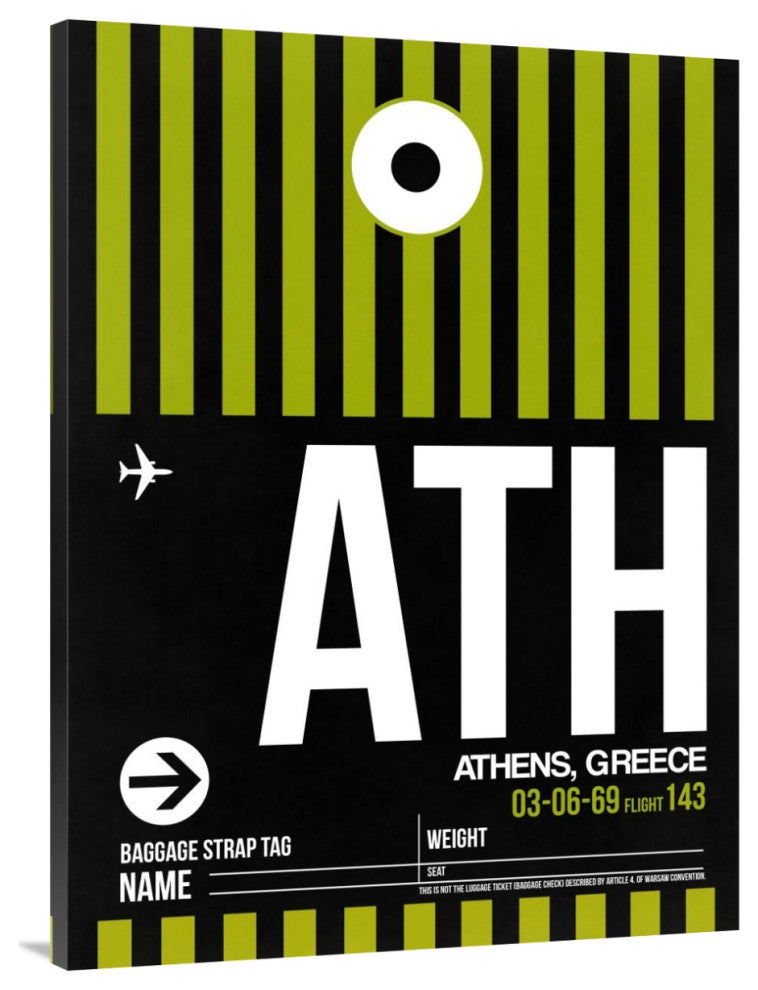"ATH Athens Luggage Tag 2" Fine Art Print