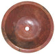 Undermount Hammered Round Natural Bathroom Copper Sink