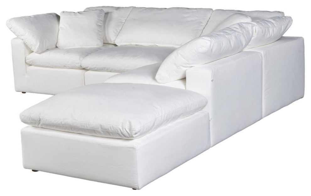 Clay Dream Modular Sectional Livesmart Fabric White