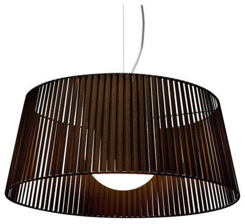 Ribbon Pendant, White Shade, 23.62"
