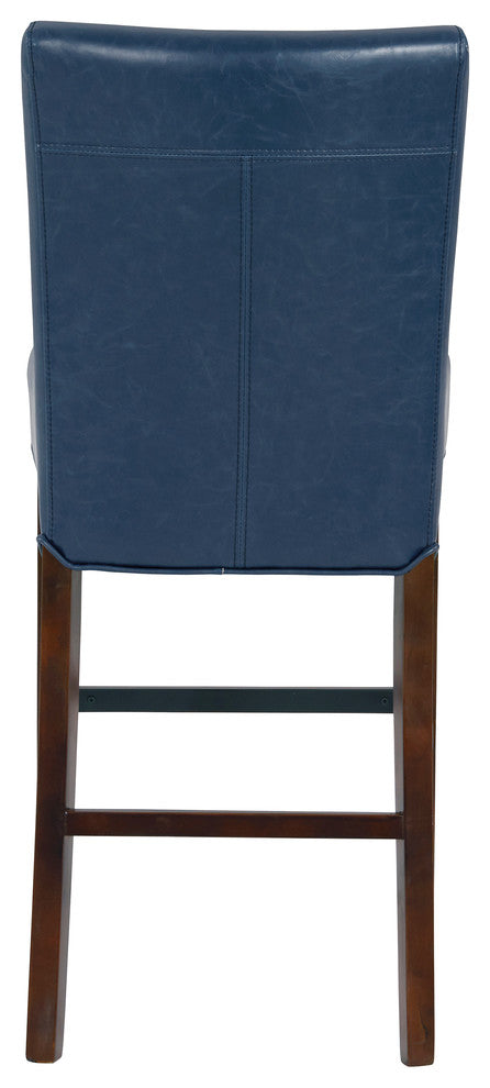 Milton Fabric Stool, Vintage Blue, Counter Stool, Bonded Leather