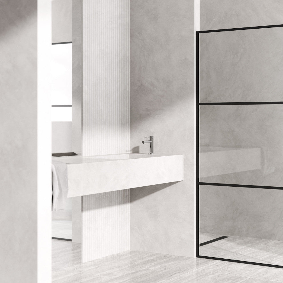 VIGO Jewel 6" H Single Handle Single Hole Bathroom Faucet, Chrome