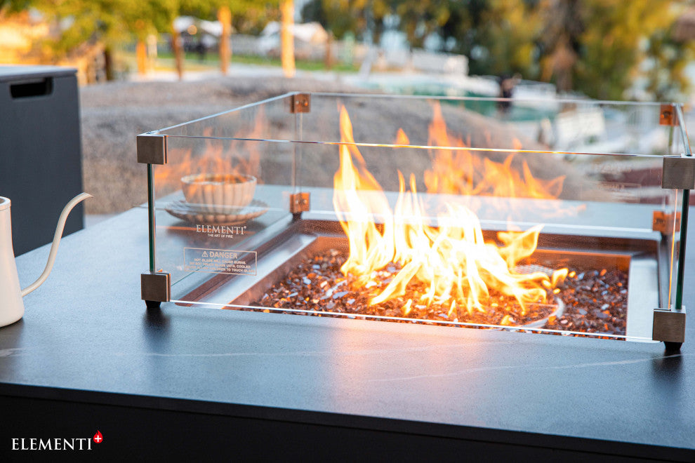 Copenhagen Square Porcelain Top 42" Natural Gas Fire Table by Elementi Plus