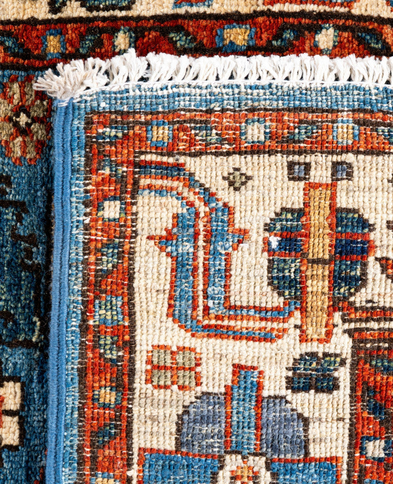Serapi One-of-a-Kind Hand-Knotted Area Rug Light Blue, 2'8" x 8'8"
