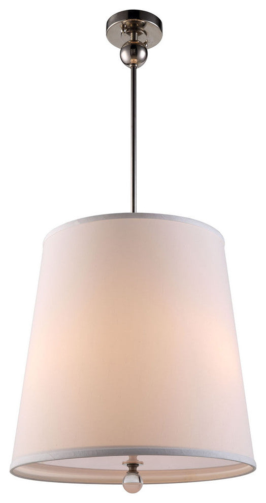 Elegant Lighting Afton Collection Pendant, Polished Nickel