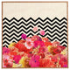 Deny Designs Bianca Green Chevron Flora 2 Framed Wall Art