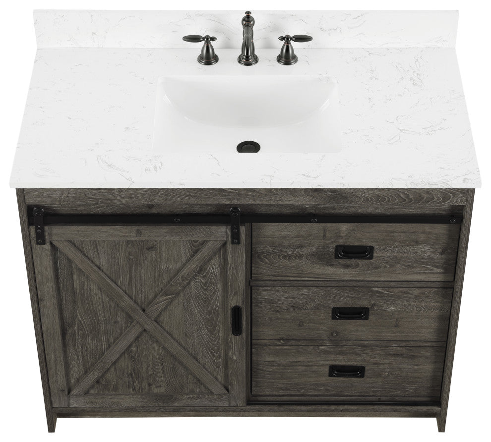 Rafter 42" Bathroom Vanity, Charcoal Gray
