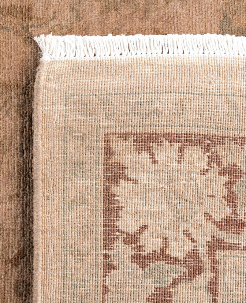 Overdyed One-of-a-Kind Hand-Knotted Area Rug Beige, 4' 2" x 6' 5"
