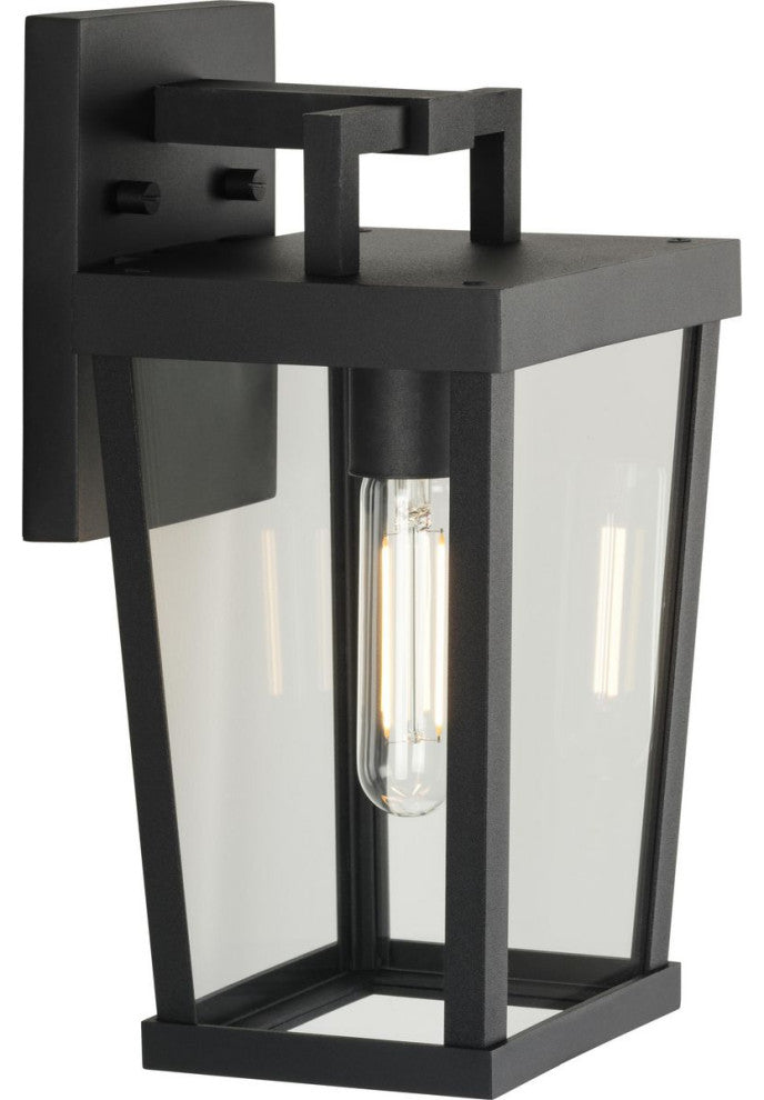 Tryon One-Light Black New Traditional Outdoor Wall Lantern, 7x7x12.62"
