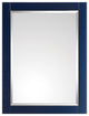 Mason 24" Mirror, Navy Blue With Silver Trim