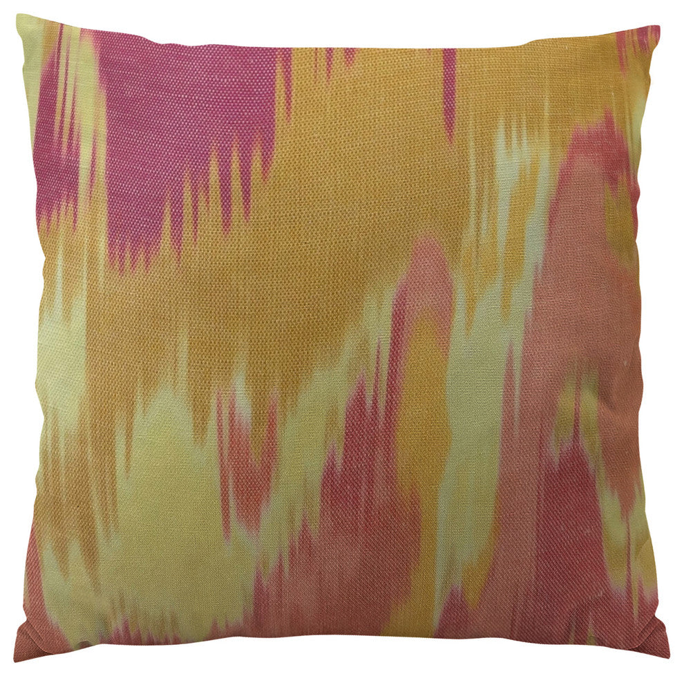 Plutus Olavanna Ikat Handmade Throw Pillow, (Double sided  12" x 25")