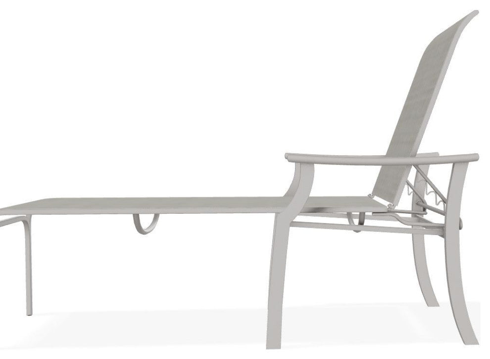 St. Catherine Sling 4-Position Outdoor Chaise Lounge, Deacon/Warm Gray