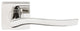 Waterfall Lever, Half Passage, LH, Polished Stainless Steel, 2-3/8" Backset