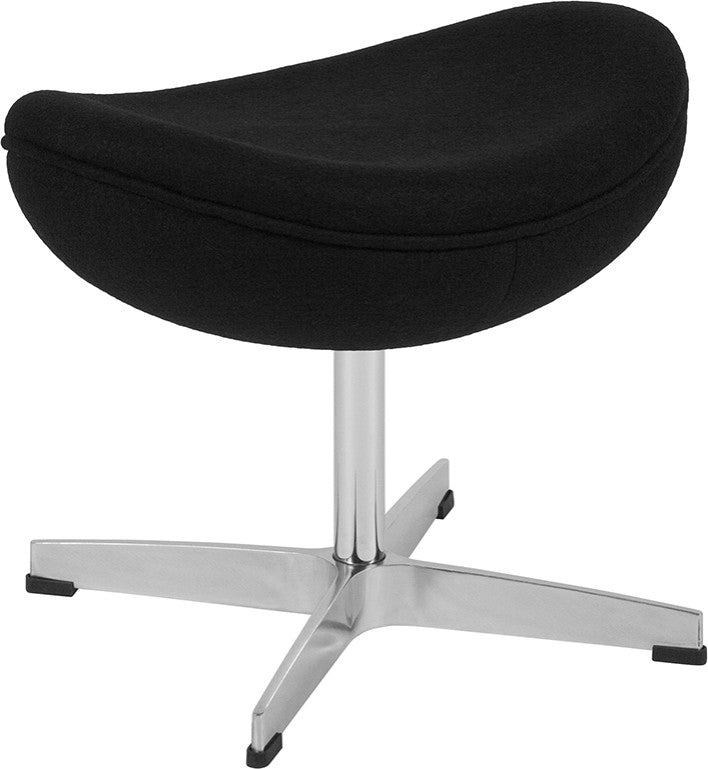 Black Wool Fabric Ottoman