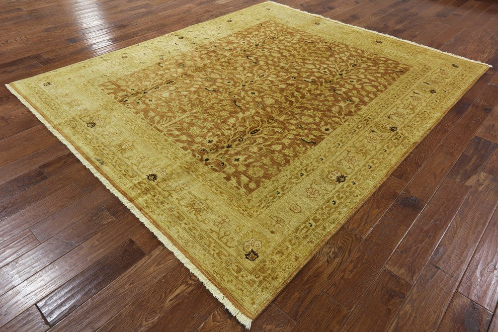 Signed Tree of Life Chobi Hand-Knotted Wool Oushak Rug, 8'x10'