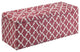 Furniture of America Haas Contemporary Fabric Storage Ottoman in Red