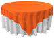 LA Linen Square Polyester Poplin Tablecloth, Orange, 90"x90"