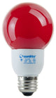 Sunlite 9 Watt Colored Globe, Medium Base, Red