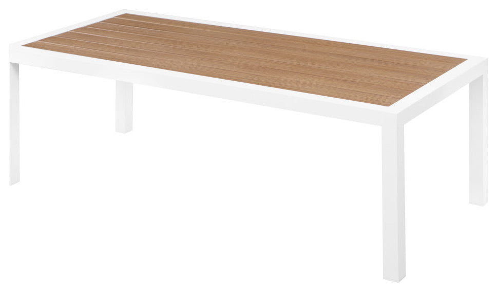 Nizuc Outdoor Patio Aluminum Coffee Table, Brown