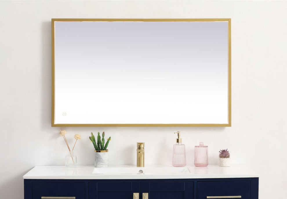 Modern Brass Led Mirror