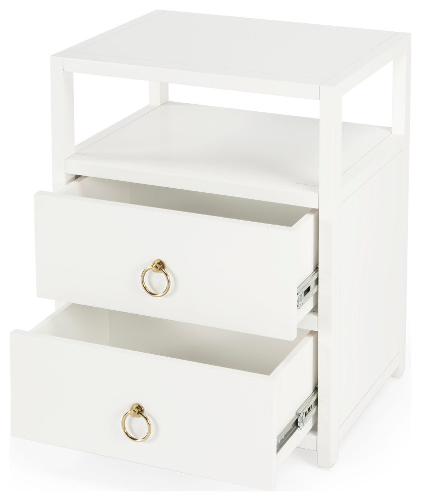 Butler Lark Nightstand, White