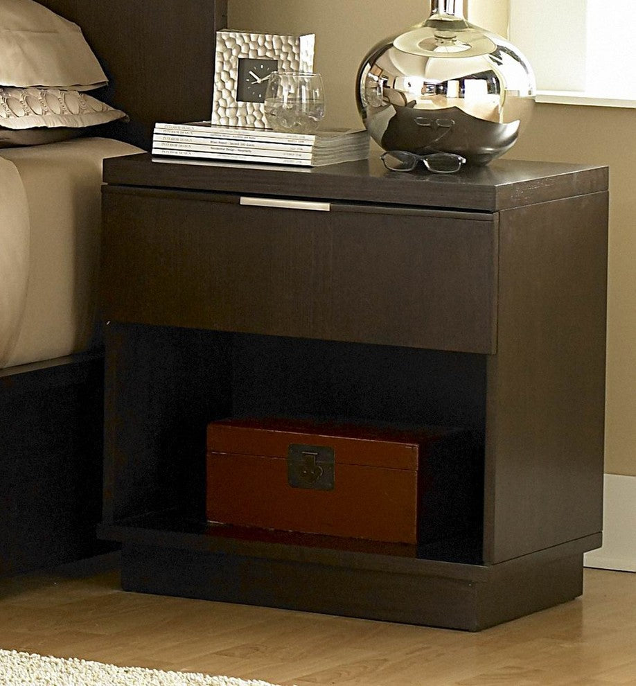 Homelegance Cologne 26 Inch Nightstand in Smoky Brown