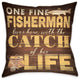 Laural Home Fine Fisherman 18" X 18" Indoor Decorative Pillow