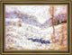 John Twachtman Winter Scene Framed Premium Canvas Print, 18"x27"