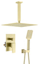 Ceiling Mounted 2-Function Shower System, Rough, Valve, Brushed Gold