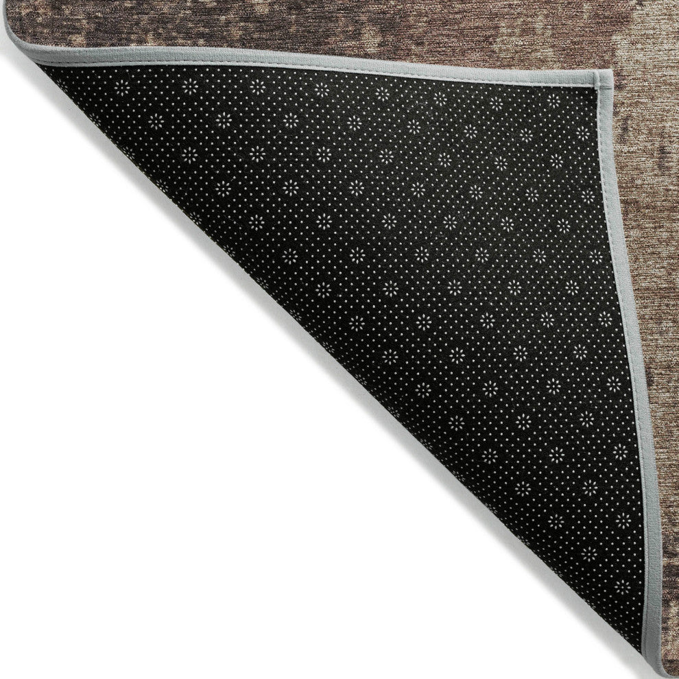 Machine Washable Indoor/Outdoor Chantille ACN1904 Chocolate 10' x 14' Rug