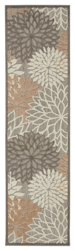 Nourison Aloha 2'3" x 8' Natural Tropical Rug