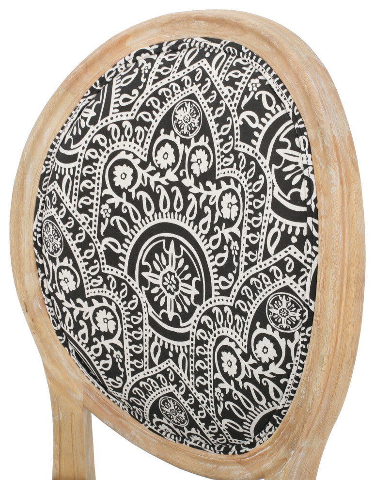 GDF Studio Phinnaeus French Country Fabric Dining Chairs (Set of 2)