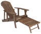GDF Studio Katherine Outdoor Reclining Wood Adirondack Chairs, Set of 2, Gray