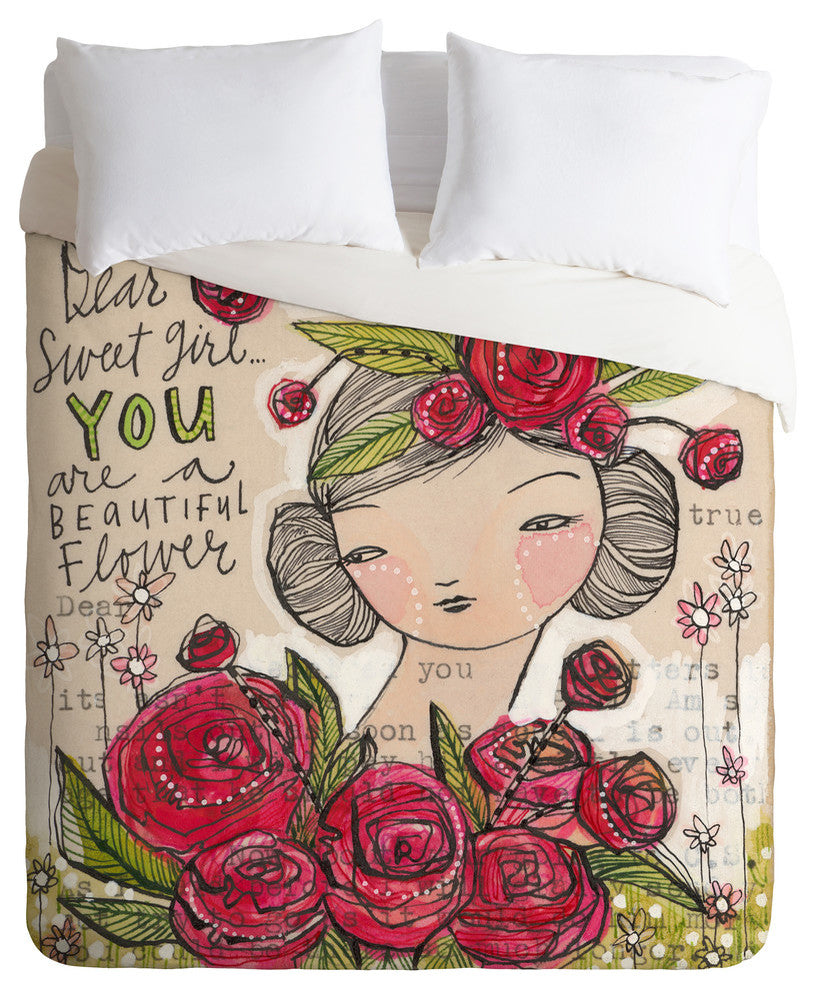 Deny Designs Cori Dantini Dear Sweet Girl Duvet Cover - Lightweight