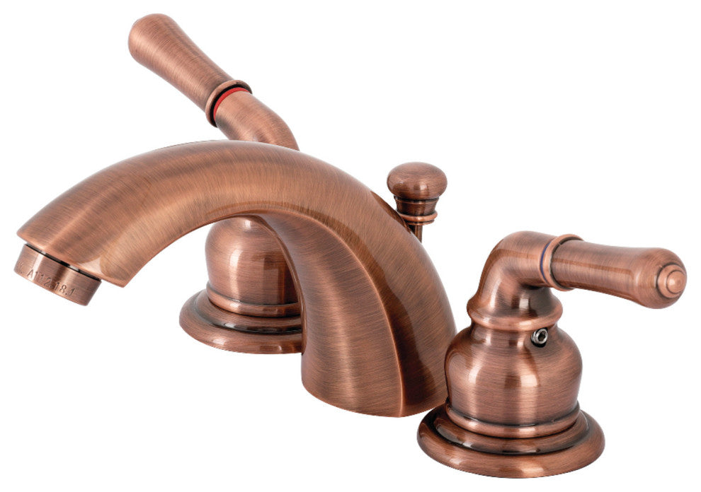 KB95X-P Mini-Widespread Bathroom Faucet, Antique Copper