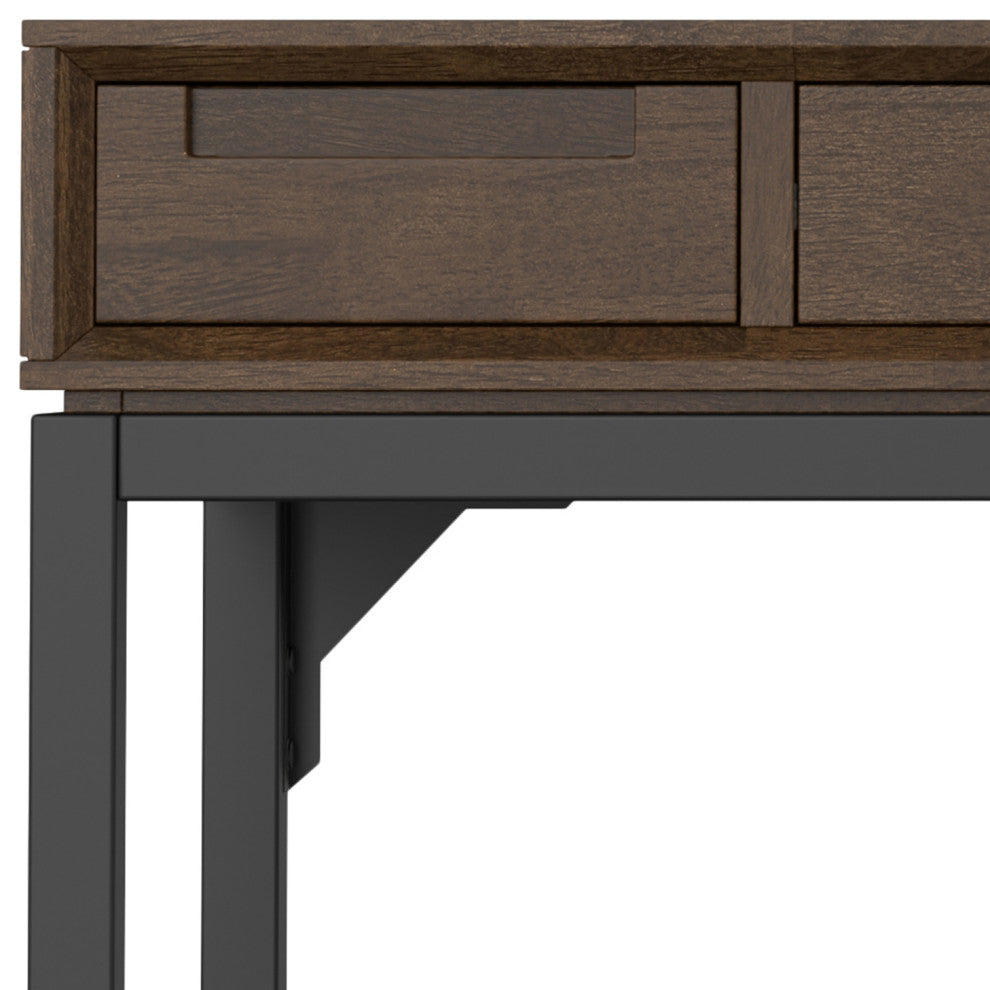 Banting Solid Hardwood Mid Century Small Desk, Walnut Brown
