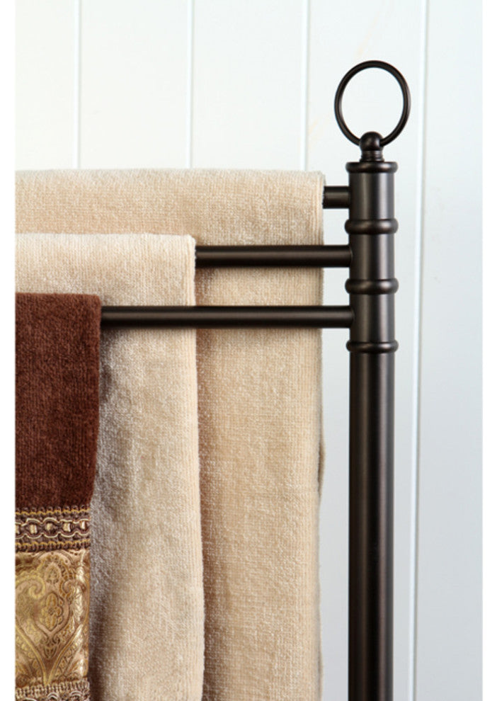 Kingston Brass Freestanding Towel Rack, Oil Rubbed Bronze